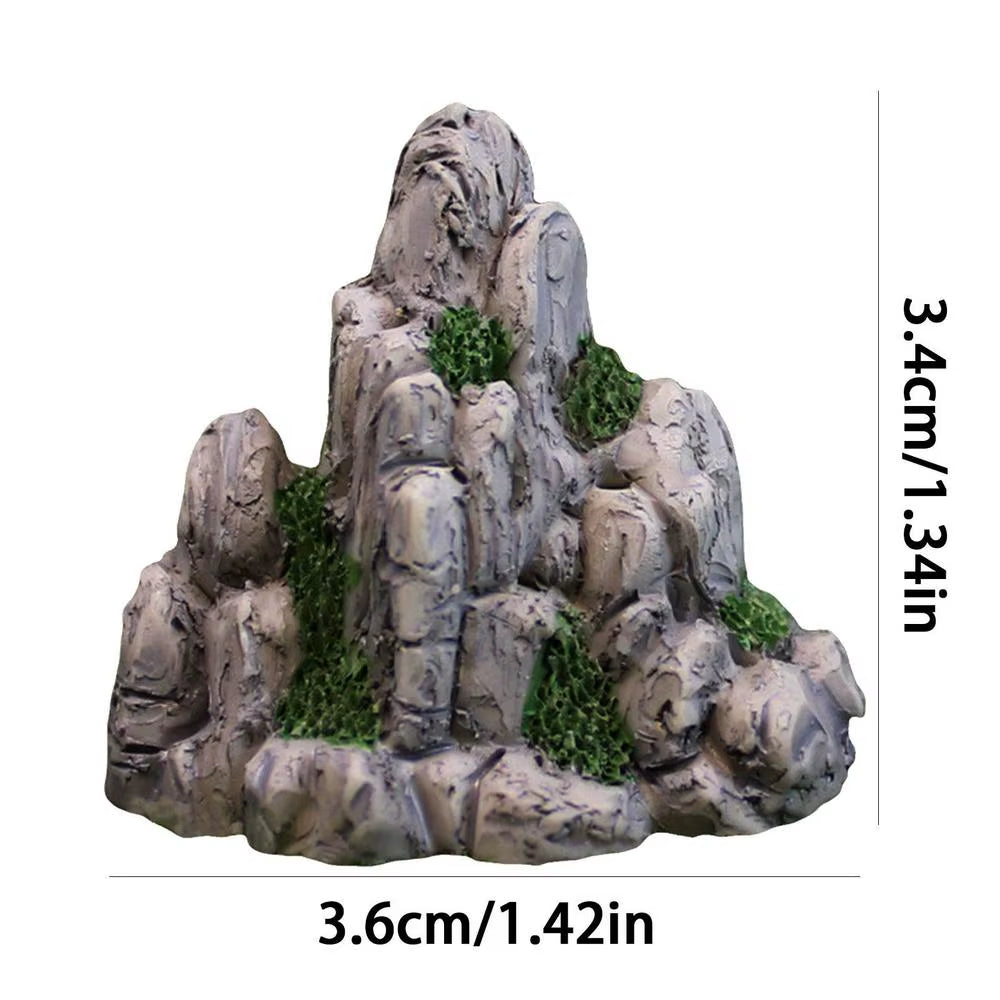 Mountain Rocks Aquarium Aquarium Resin Rockery Mountain View Decor Landscape Rock Hiding Cave Aquarium Ornament for Fish