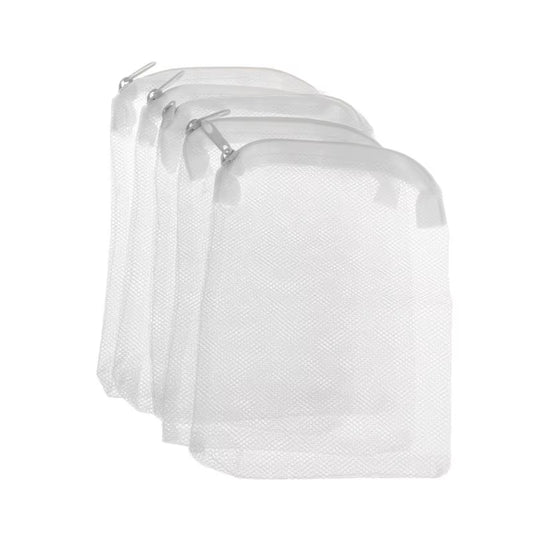 5 Pcs/Set Aquarium Filter Bag Fish Tank Mesh Bag Zipper Net Pond for Bio Ball Active Carbon Isolation Storage 5 Sizes