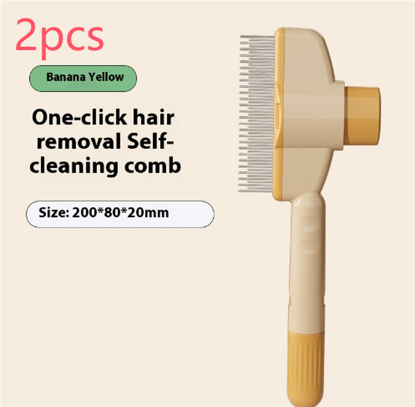 Professional Pet Comb for Dogs and Cats with Release Button Flea Cat Combs for Cats and Dogs - Easy to Use and Durable Grooming Tool Pet Products