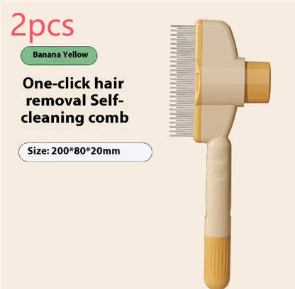 Professional Pet Comb for Dogs and Cats with Release Button Flea Cat Combs for Cats and Dogs - Easy to Use and Durable Grooming Tool Pet Products