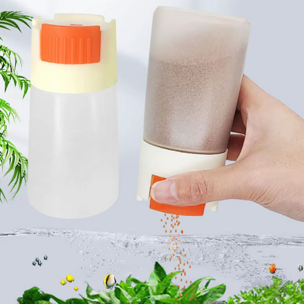Fish Food Containers, Moisture-Proof Transparent, Quantitative Feeding, Shrimp Food Dispenser, Tank Supplies, 150Ml