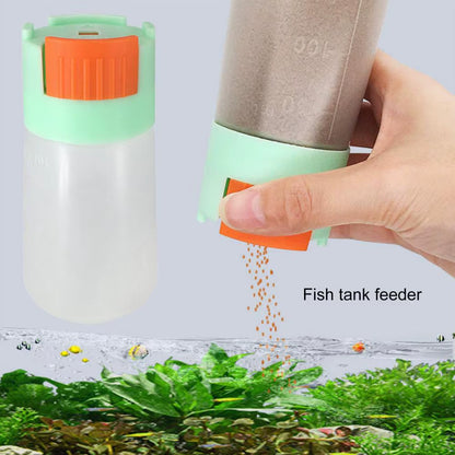 Fish Food Containers, Moisture-Proof Transparent, Quantitative Feeding, Shrimp Food Dispenser, Tank Supplies, 150Ml