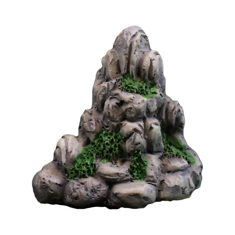 Mountain Rocks Aquarium Aquarium Resin Rockery Mountain View Decor Landscape Rock Hiding Cave Aquarium Ornament for Fish