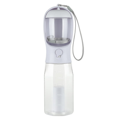 Portable Cat Dog Water Bottle Food Feeder Drinker Poop Dispenser 3 in 1 Leak-Proof Multifunctional Dog Water Bottle Pet Products
